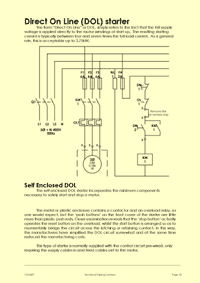 This is page 41 of part 2 of the course notes for the electrical maintenance training course, describing how DOL starters work - candidates build this circuit in the panels shown above
