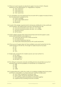 This is the third page of the multiple-choice assessment paper used on the BS7909 course