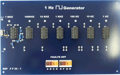 Candidates on the electronic fault finding training course use a range of circuit boards to explore the function of the various electronic components. Some of these also have switched faults.
