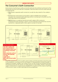 This is page 12 of the course notes for the BS7909 course, looking at the various supply systems