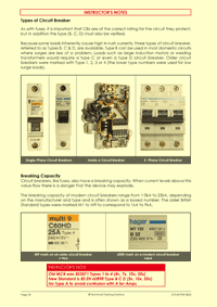 This is page 20 - showing some of the commonly-used circuit breakers