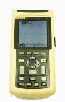 The digital storage oscilloscope used on the ac inverter drive training course