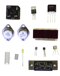 Candidates on the electronic fault finding training course are shown a wide range of common active electronic components. They are shown how to read the markings of these components, where and how they would typically be used, their common lead-outs and they also use test equipment to confirm the serviceability of these components