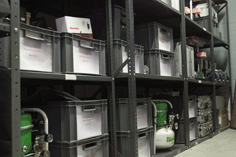 Some of the equipment held in our storage area for teaching instrumentation, plc and ac drives training courses