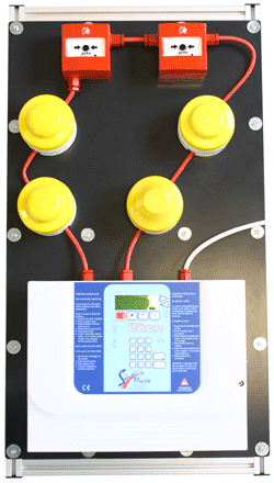 Analogue addressable System 1 used on the fire alarm system installation training course