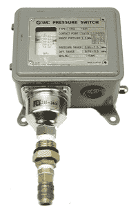 One of the industrial pressure switches used on the control and instrumentation training course