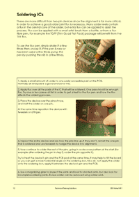 This is page 10 of the soldering and PCB repair course notes: The middle part of the course looks at how modern multi-pinned and leadless surface mount devices should be soldered