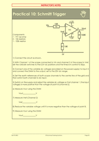 Page 55 of the Practical Electronics course notes, where we do a practical exercise building a schmitt trigger