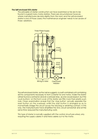This is page 29 of the Electrical Problem Solving training course notes: The course looks in detail at motor starters that employ contactors and candidates are given a 'refresher' on the issues surrounding their use and the faults that they are likely to develop.