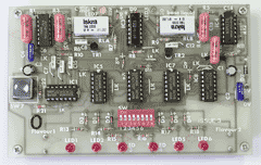 Candidates on the electronic fault finding training course explore the workings of complex circuits incorporating IC timers, logic gates etc. We also have 10 more of these boards which have faults on and candidates can practice their fault finding skills on these.