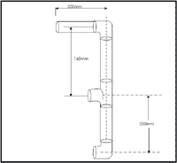 This is the drawing for one of the projects that candidates make on the Plumbing Maintenance Course